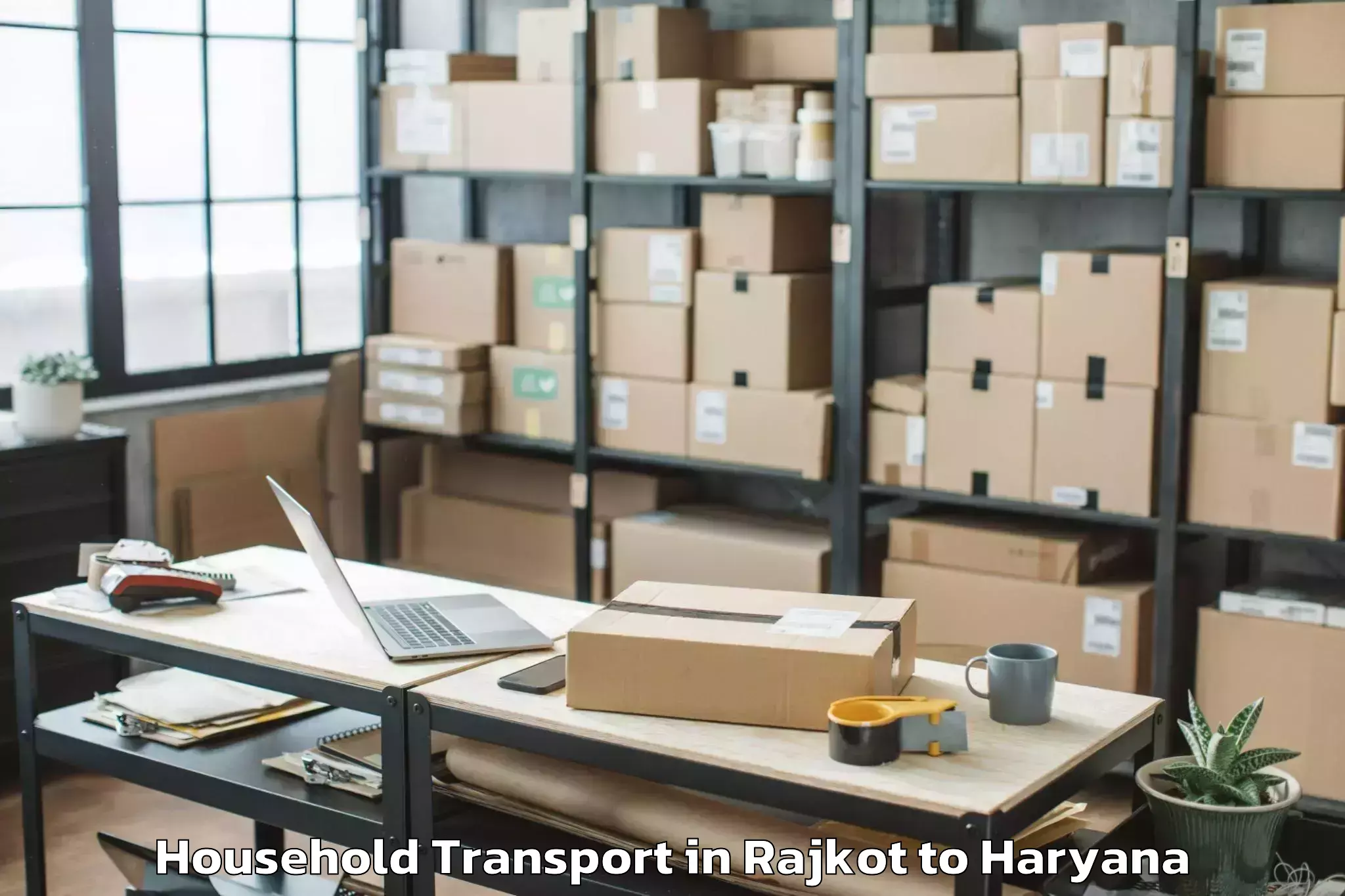 Top Rajkot to Bahadurgarh Household Transport Available